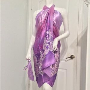 Victoria's Secret Silk Sarong Swim Cover Up scarf dress